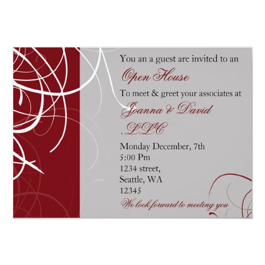 elegant red corporate party invitation zazzle com corporate party invitation