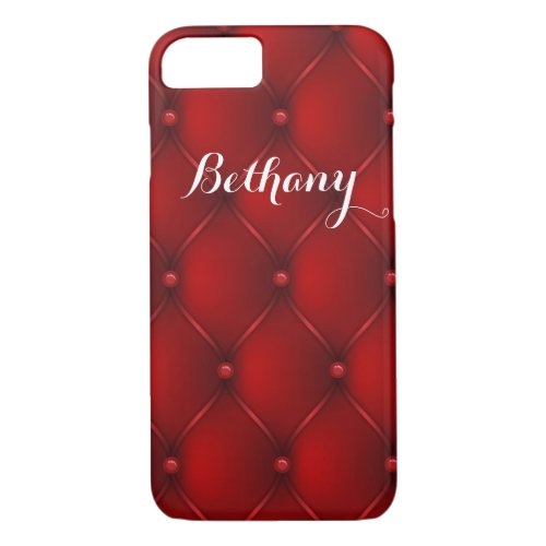 Elegant Red Custom iPhone Case