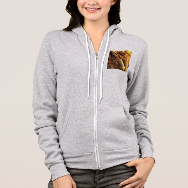 Elegant Red Darter Dragonfly Insect Art Hoodie (Front)