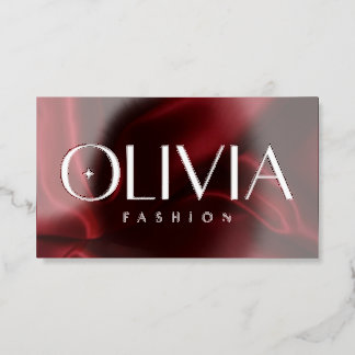 Elegant Red Fashion Boutique Business Card