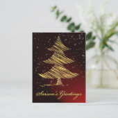 elegant red festive Christmas Greeting PostCards (Standing Front)