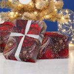 Elegant Red Floral Golden Feathers Beaded Wrapping Paper<br><div class="desc">Give your recipients your best. Use this lovely, sophisticated beaded, print "jeweled" with no actual glitter, foil, or beading, high-quality gift wrap with a grid back for easy cutting. You'll appreciate the ease of use and your recipients will love its elegant beauty. Good for all occasions and holidays, very versatile....</div>