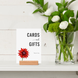 Elegant Red Floral Gratitude Sign Holder