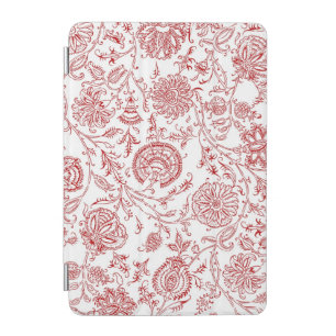Elegant Red Floral Pattern iPad Mini Case