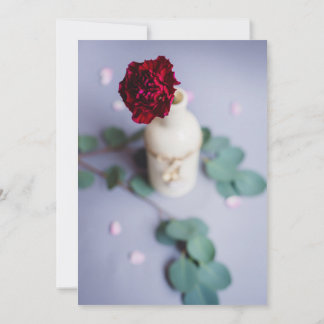 Elegant Red Floral Wedding Invitation