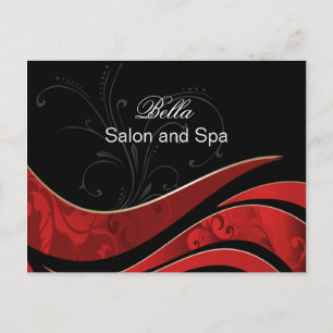 elegant red flourishbusiness ThankYou Cards