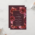 Elegant Red Flowers Frame Wedding Invitation | Zazzle