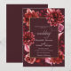 Elegant Red Flowers Frame Wedding Invitation | Zazzle