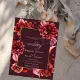 Elegant Red Flowers Frame Wedding Invitation | Zazzle