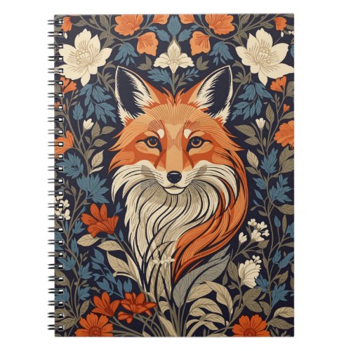 Elegant Red Fox Face Woodland Wildlife Notebook