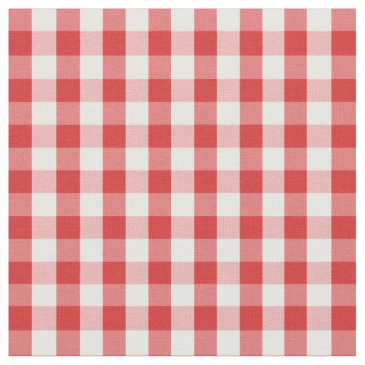 Elegant Red Gingham Pattern Fabric