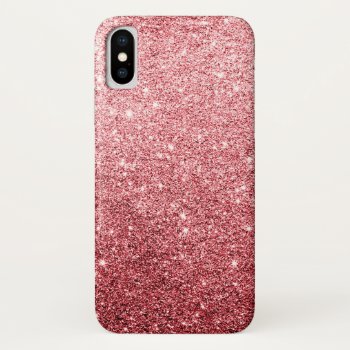 Elegant Red Glitter Luxury Iphone X Case by pinkbox at Zazzle