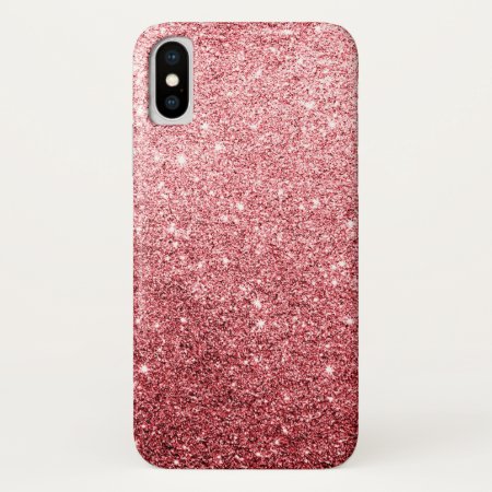 Elegant Red Glitter Luxury Iphone X Case