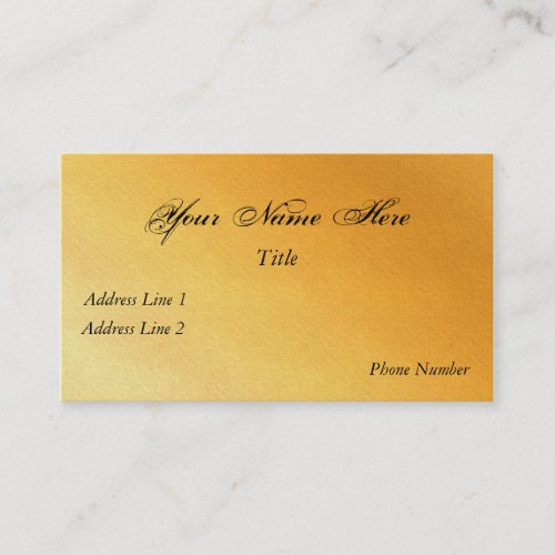 Elegant Red Gold Business Card