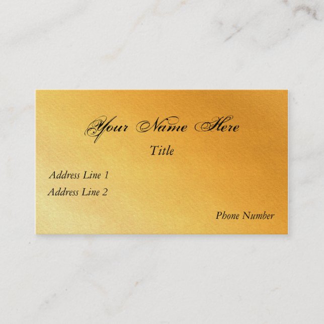 Elegant Red Gold Business Card (Front)