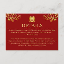 Elegant red gold floral Chinese wedding details