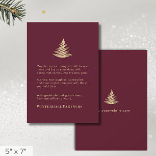 Elegant Red Gold Holiday Wishes Business