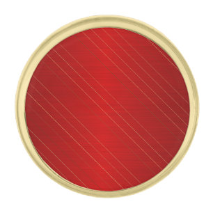 Elegant Red Gold Striped Gold Finish Lapel Pin