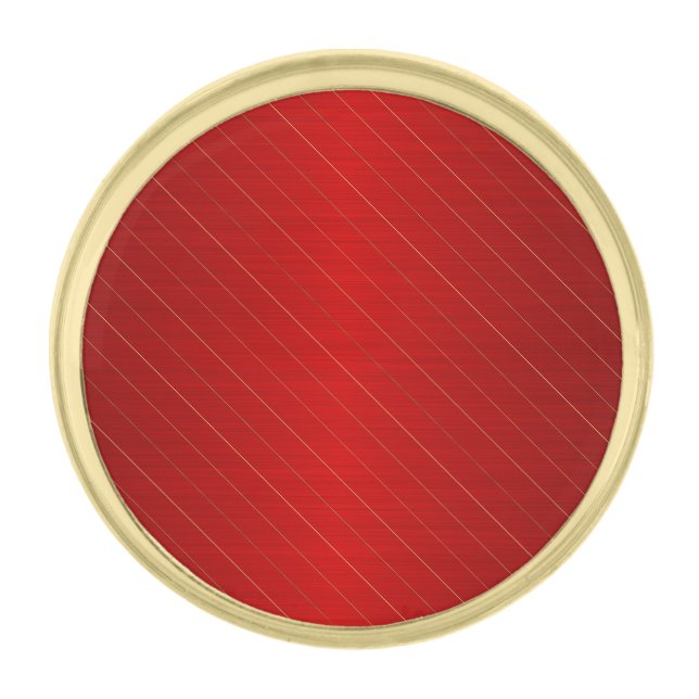Elegant Red Gold Striped Gold Finish Lapel Pin (Front)
