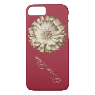 Elegant Red Gold sunflower Personalized name iPhone 8/7 Case