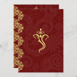 Elegant Red & Gold Vinayaka Wedding Design Invitation<br><div class="desc">A stylish, elegant, chic, and modern rendition of a traditional Hindu Vinayaka (Ganesh/Ganesha) design for making your special celebration even more memorable. This beautiful red and gold design is an integral part of an entire collection of high-quality products and accessories that will complete your theme. Be sure to contact me...</div>