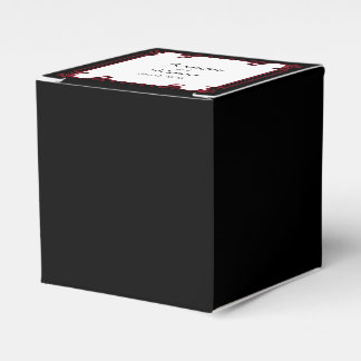 Elegant Red Gothic Frame Wedding Favor Box