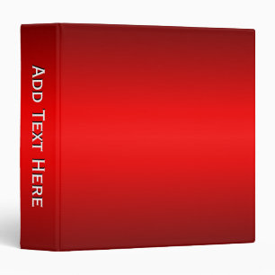 Elegant Red Gradient   3 Ring Binder
