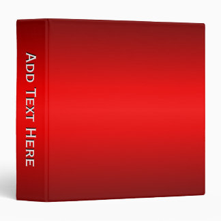 Elegant Red Gradient 3 Ring Binder