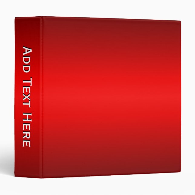 Elegant Red Gradient   3 Ring Binder (Front/Spine)