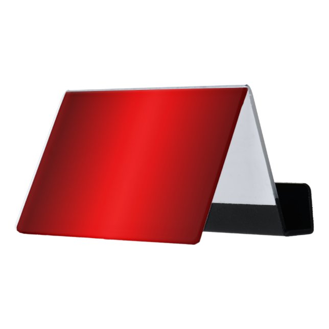 Elegant Red Gradient   Desk Business Card Holder (Angled Back)