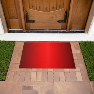 Elegant Red Gradient Doormat