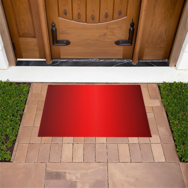 Elegant Red Gradient   Doormat (Outdoor)