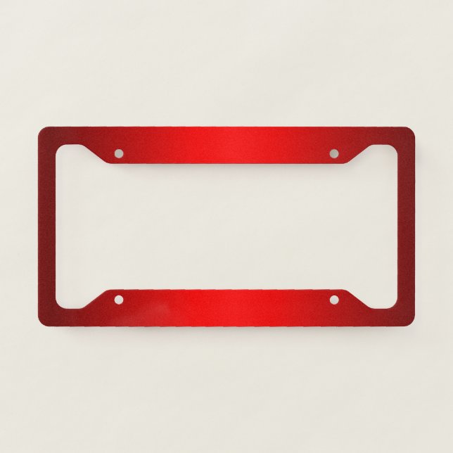 Elegant Red Gradient  License Plate Frame (Front)