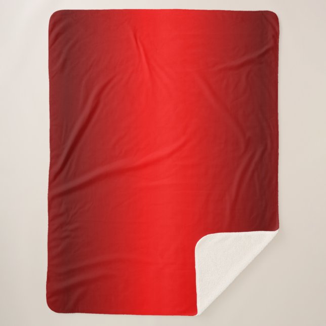 Elegant Red Gradient   Sherpa Blanket (Front)