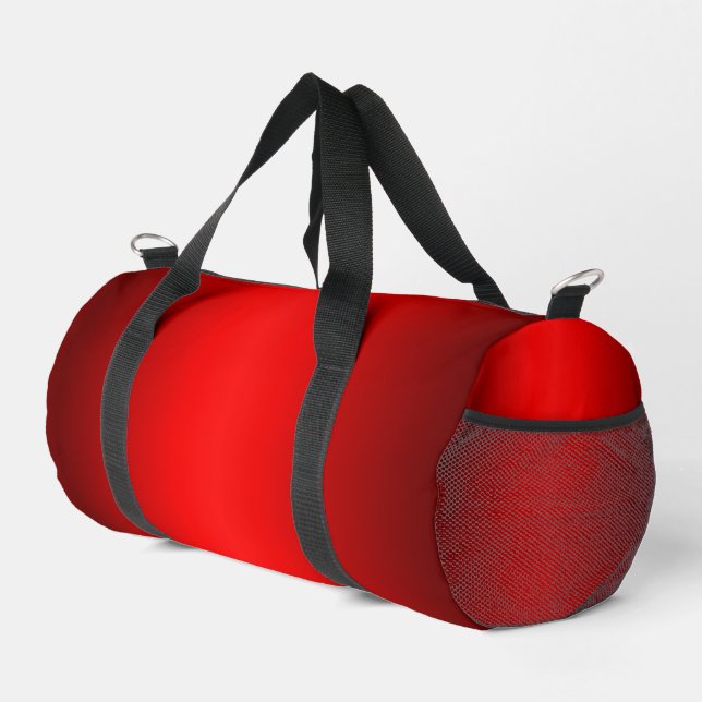 Elegant Red Gradient to Black  Duffle Bag (Right Corner)