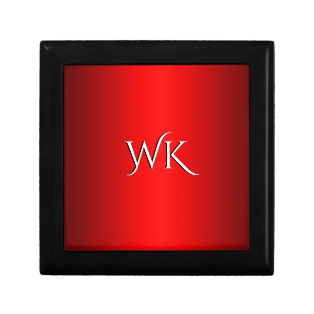 Elegant Red Gradient to Black  Gift Box (Front)