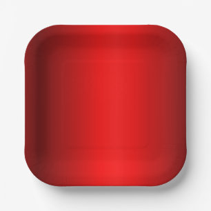 Elegant Red Gradient to Black  Paper Plates
