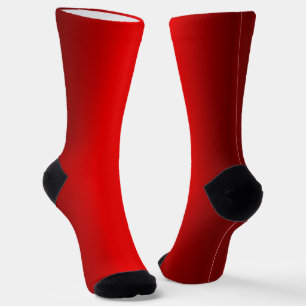 Elegant Red Gradient to Black  Socks