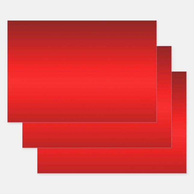 Elegant Red Gradient to Black  Wrapping Paper Sheets (Set)