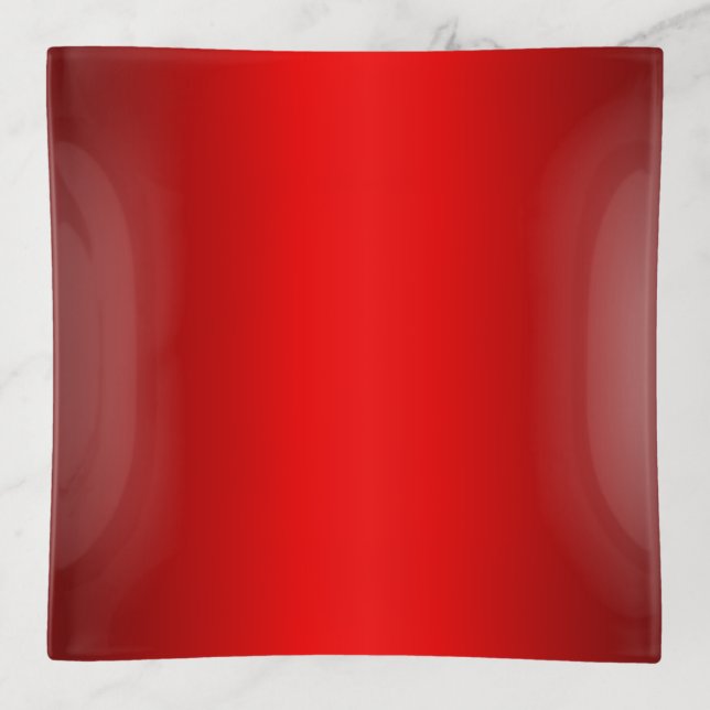 Elegant Red Gradient   Trinket Tray (Front)