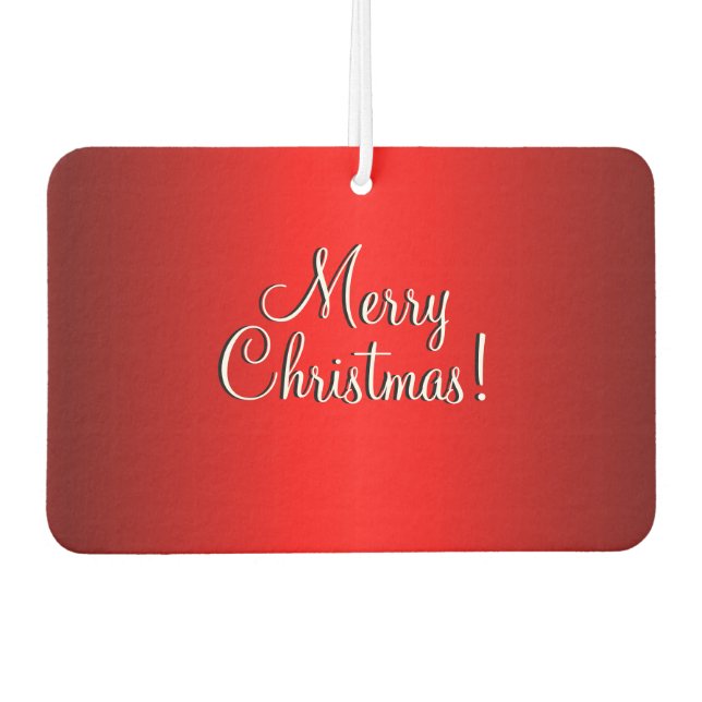 Elegant Red Gradient w Text of Choice Air Freshener (Front)