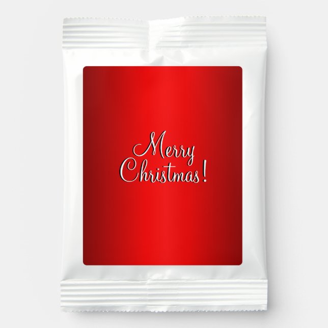 Elegant Red Gradient w Text of Choice Margarita Drink Mix (Front)