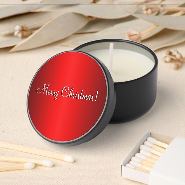 Elegant Red Gradient w Text of Choice Mini Candle Favors (Insitu)