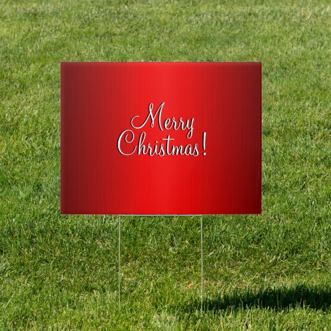 Elegant Red Gradient w Text of Choice Sign (Insitu)