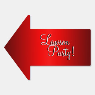 Elegant Red Gradient w Text of Choice Sign