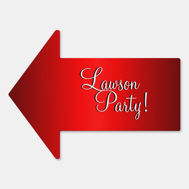 Elegant Red Gradient w Text of Choice Sign (Front)