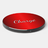 Elegant Red Gradient w Text of Choice Wireless Charger (Front 2)