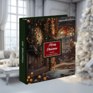 Elegant Red Green Binder Watercolor Memory Album