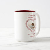 Elegant Red Heart Best Wife Photo Valentines Day Two-Tone Coffee Mug (Front Right)