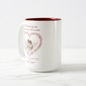 Elegant Red Heart Best Wife Photo Valentines Day Two-Tone Coffee Mug (Front Left)